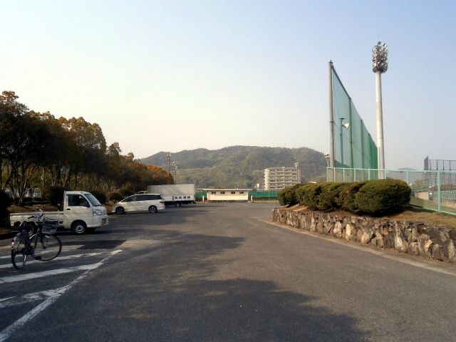 笠岡運動公園の駐車場